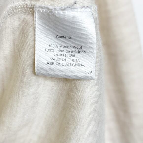 Women's SmartWool 100% Merino Wool 1/4 Zip Base Layer Beige Top L - Picture 4 of 5